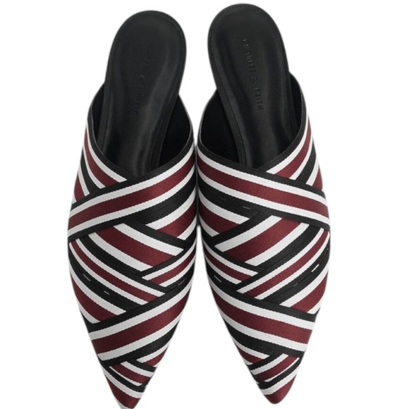 CHARLES & KEITH Women’s Multicolored Grosgrain Mules - Picture 1 of 10